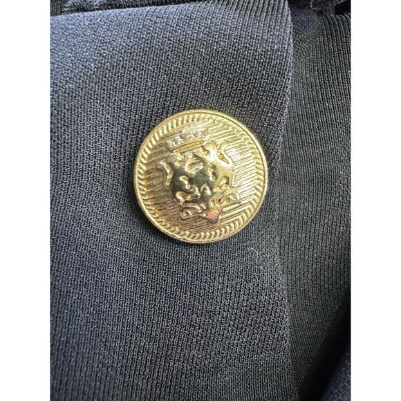 Zara Romper Jumpsuit Dress Black Long Sleeve XS Flood Neck Button Detail - Picture 2 of 6